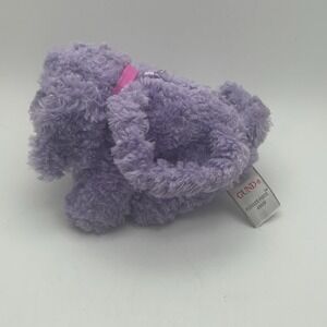 Gund Puddles Purse, mini Plush Purple Puppy,‎ Handles